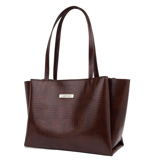 Carrylux Large Capacity Croco Pattern Tote Bags 