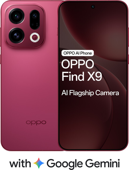 OPPO Find X9 (12 GB RAM, 256 GB, Velvet Red)