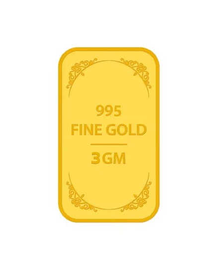 MUTHOOT PAPPACHAN 24K (995) Yellow Gold Swarnavarsham Bar - 3 gm