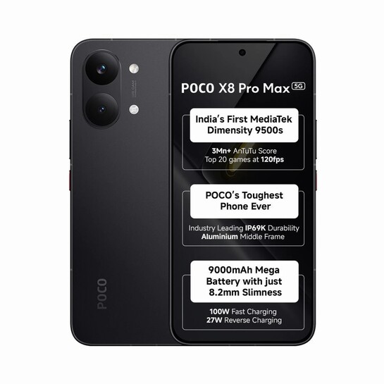 POCO X8 Pro Max (Black, 256 GB) (12 GB RAM)
