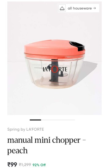 Manual mini chopper