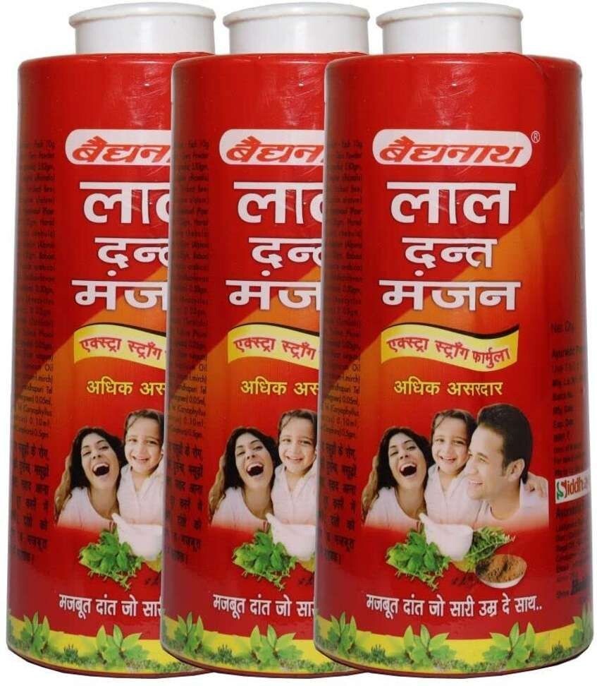 Baidyanath Lal Dant Manjan - 600 Gm, Ayurvedic Tooth Powder
