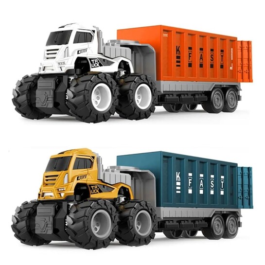 DEOXY 1:43 4WD Diecast Container Transportation Big Truck Toys 