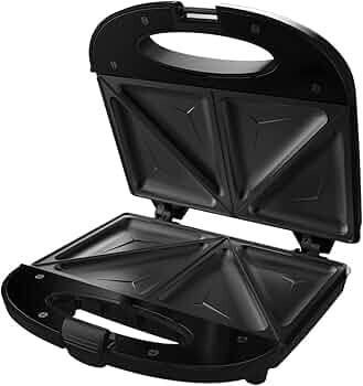 Crompton InstaServe Toast 800 Watts Sandwich maker with Powerful Heating element (Black)