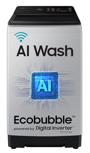 Samsung 8 Kg, 5 Star, AI Wash, AI Energy Mode, Wi-Fi, Ecobubble Washing Machine (Lavender Gray)