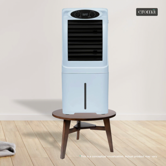Croma 14 Litres Personal Table Air Cooler  (White)