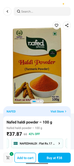 Nafed Haldi powder 100 gm @20