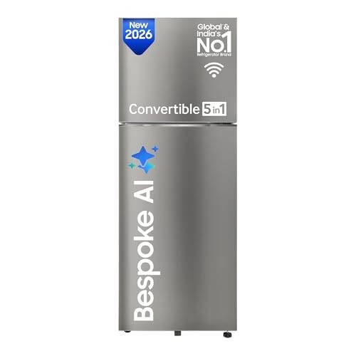 Samsung 330 L, 2 Star, Convertible 5-in-1, Digital Inverter, Frost Free Double Door, WiFi Bespoke AI Refrigerator 