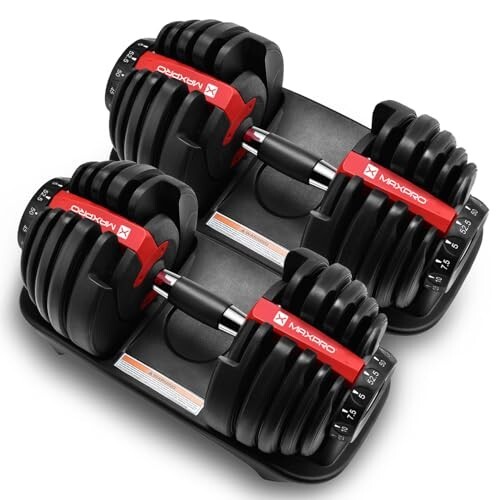 MAXPRO MAXBELL 2.5 Kg- 24 Kgs Adjustable Dumbbell (Set of 2)