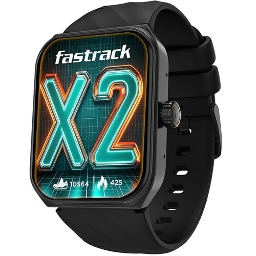 Fastrack New Limitless X2 Smart Watch, 1.91" UltraVU with Rotating Crown(Black)