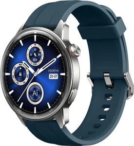 realme Watch S2, 1.43" AMOLED Display Smartwatch (Blue Strap, One Size)