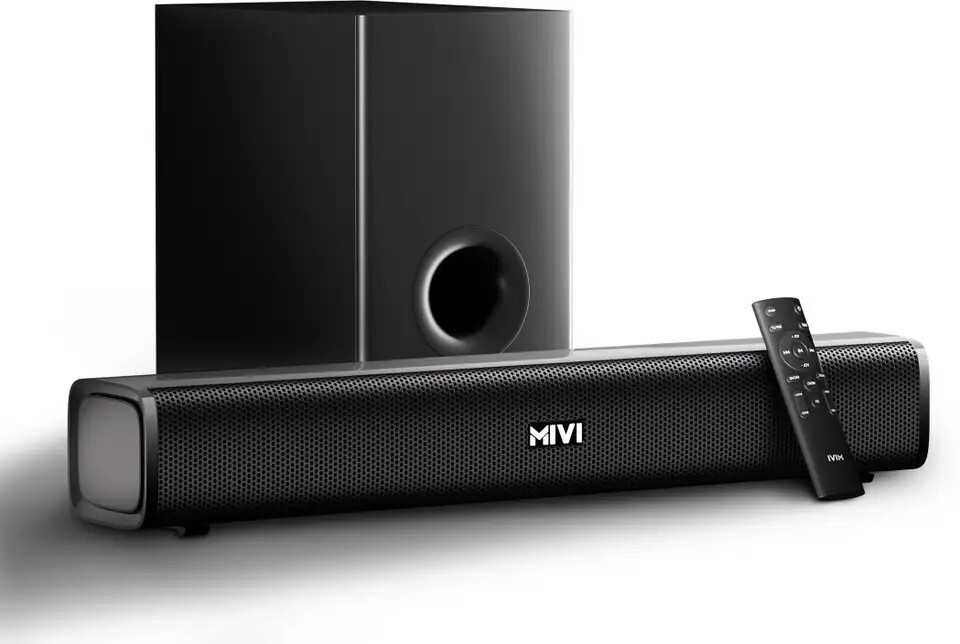 Mivi Fort Sonic 150 Soundbar, 2.1 Channel, Multi-Input & EQ Modes...more