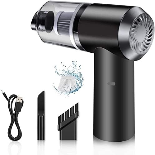 2-in-1 Car Vacuum Cleaner - 120W High-Power Handheld Wireless With Dust Collection