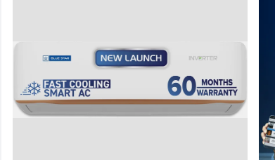 Blue Star 2026 Model 1.5 Ton 4 Star Split Inverter with Wi-fi AC (ID518GNURS, White)