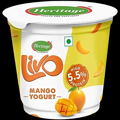 Bigbasket - Heritage Livo Mango Yogurt, 90 g