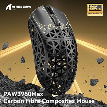 ATTACK SHARK R5Ultra 8K Carbon Fiber Wireless Gaming Mouse