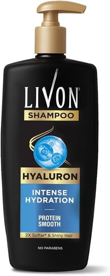 Livon Hyaluron Shampoo for Women & Men | Hydrates Dry & Dull Hair | 2x Soft & Shiny Hair | No Parabens | 650ml