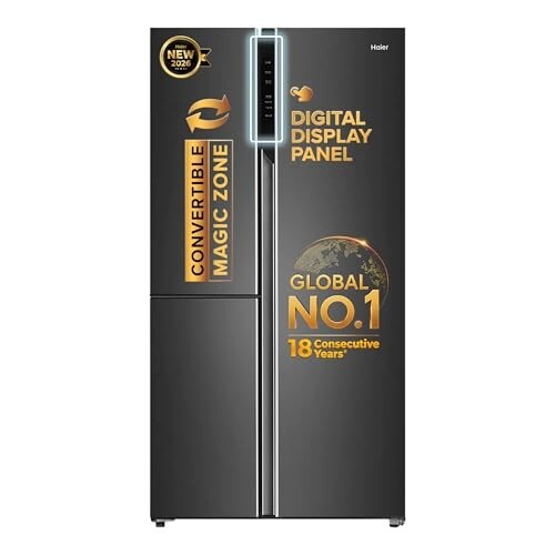 Haier 598 L 3 Star Frost Free Expert Inverter 3-Door Side by Side Refrigerator 