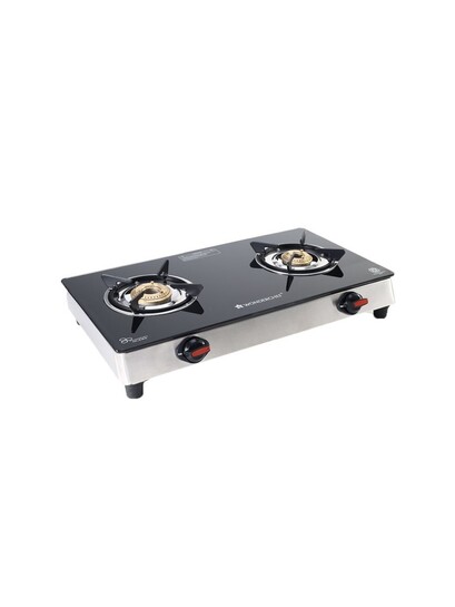 Wonderchef Black Glass 2 Burner Automatic Gas Stove 