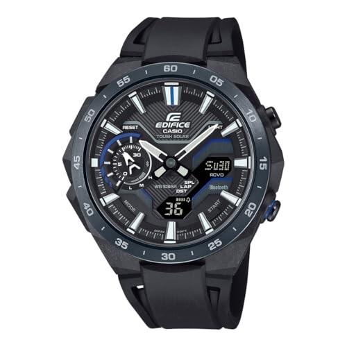 Casio Edifice ECB-2200PB-1ADF Bluetooth Analog-Digital Black Dial Men Watch Black Resin Strap (ED611)