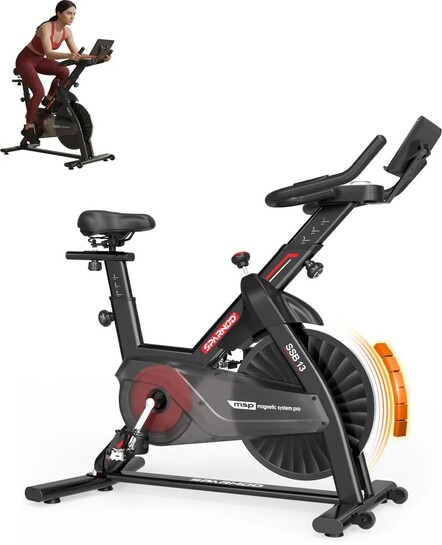 Sparnod SSB-13 Spin Bike – 6kg Flywheel, Magnetic Resistance & LCD Display