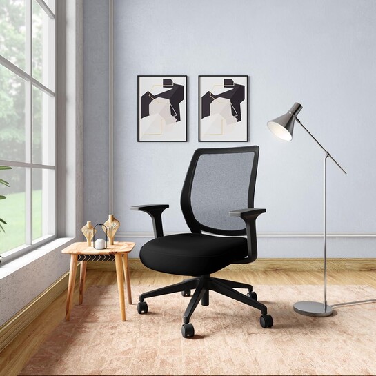 Interio by Godrej Curv Premium Mesh Wide Back Ergonomic Chair (Black)