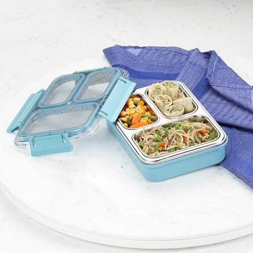 CELLO Tri Lunch Insulated Lunch Box  Light Blue | Set of 1