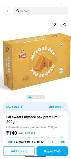 Mysore Pak 200 gm @80