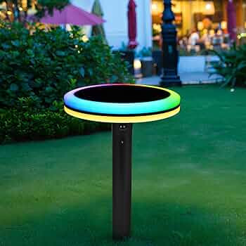 GIGAWATTS GW-217 Solar Sensor Garden Light with 5V Panel 4000mAh Battery (Pack of 1, CW, WW, RGB)