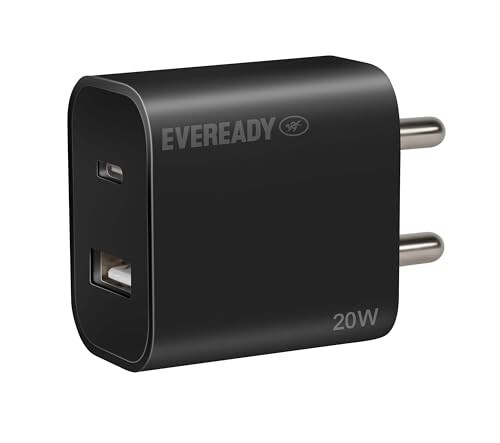 Eveready 20W USB Type C Fast Charger with Dual Device Charging Compatibility