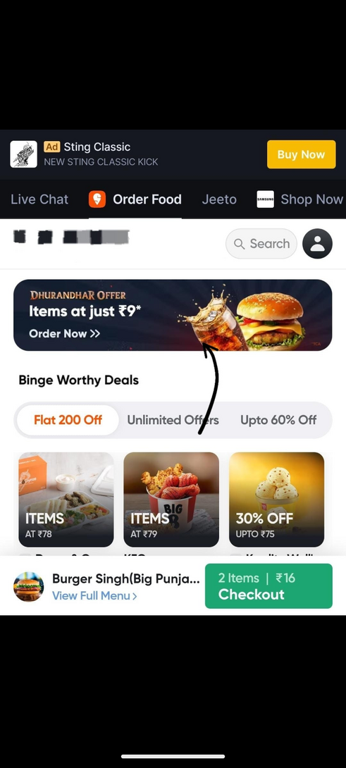 Loot :- Swiggy Food items @9 only