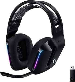Logitech G 733 Lightspeed Over Ear Wireless Gaming Headset with Suspension Headband