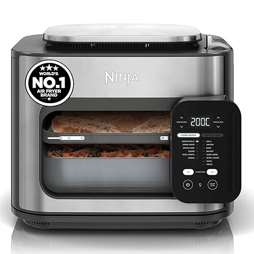 Ninja Combi 14-in-1 Multi-Cooker Air Fryer Oven (12.5L) – HyperSteam & Air Fry Technology, Cooks 3-Part Family Meals in 15 Mins, Healthy Oil-Free Cooking, Digital Display, Stainless Steel Cavity