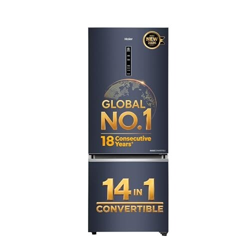 Haier 325 L 2 Star Frost Free Triple Inverter Double Door Bottom Mount Refrigerator, Digital Touch Display & 2X Bigger Fresh Storage (HEB-332GBA-P, GE Black, 14 In 1 Convertible Modes, 2026 Model)