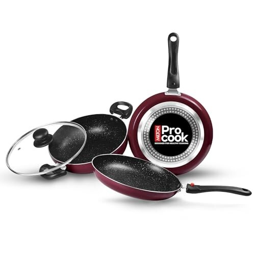 Milton Pro Cook Induction Cookware & Gas Stove Friendly Kitchen Jewel Set | 3 Pc 