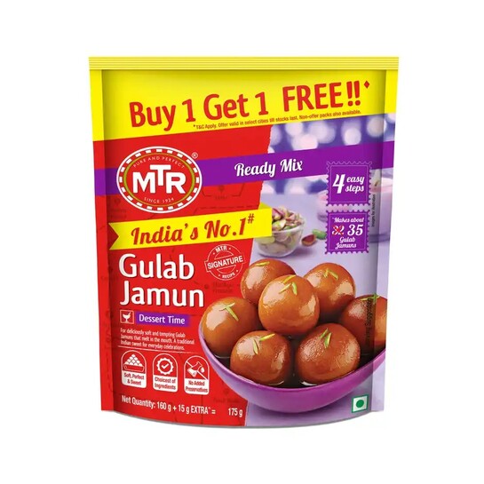 Zepto : MTR Gulab Jamun Mix | Instant Sweet Mix 2 x 175 g