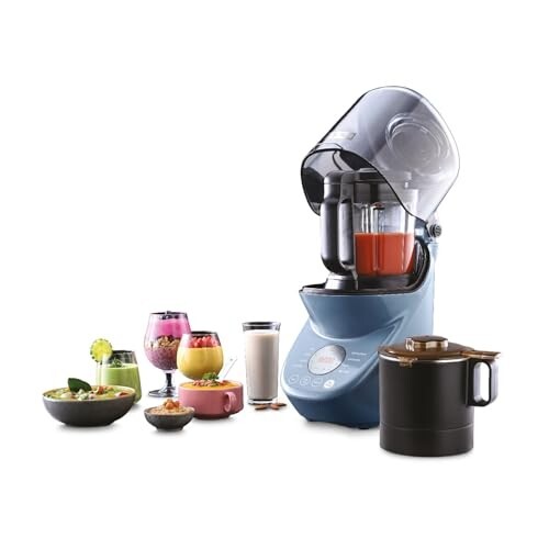 USHA Abs iChef Blender Heater|1000 W|Quadra Noise Reduction Technology For Super Silent Operation| (Blue)