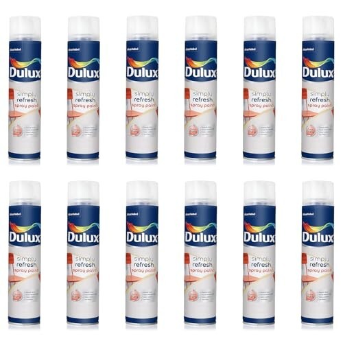 Dulux Simply Refresh Spray Paint | DIY, Quick Drying Gloss Finish for Metal, Wooden Furniture, Plastic, Walls, Cars & Bikes – 12 X 400ML (Gold)