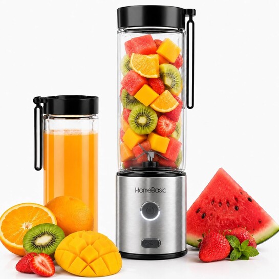 HOMEBASIC Portable Blender 450ml Glass Jar @ ₹2,149 + 5% Coupon