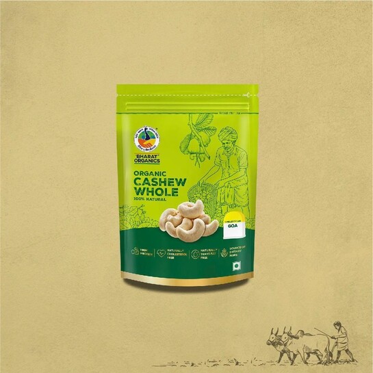 Organic Goan Cashew Whole - Bharat Organics 200gm