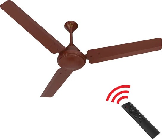 Polycab Airika BLDC with Remote | High Speed with 2 Year Warranty BLDC Motor with Remote 1200 mm Ceiling Fan(5 Star | Brown | Pack of 1)