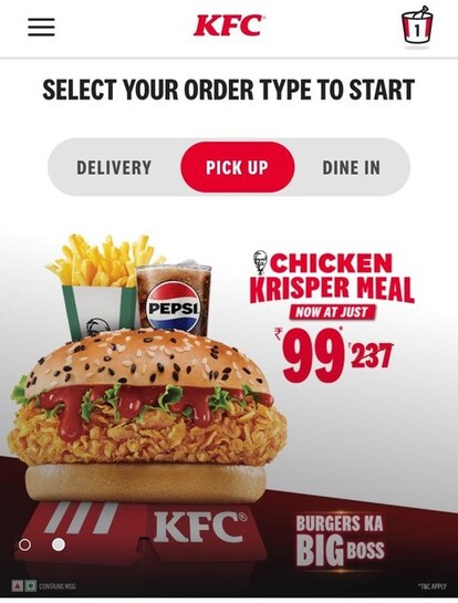 KFC : Pickup Orders at up to 58% OFF