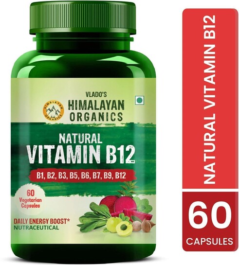 Vlado's Himalayan Organics Plant Based Vitamin B12 Natural (60 Capsules) (Lowest price)