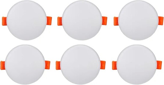 Bajaj Polycarbonate Celesta LED Downlight 3-in-1 Colour | 5W LED Downlight  Long Life of 25000 Hours (Pack of 6)