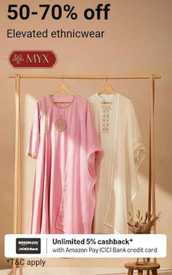 Amazon Brand MYX Ethnicwear Sale | 50–70% Off on Women's Ethnicwear