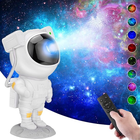 Desidiya Astronaut Light Projector – 360° Galaxy Star Projector with Timer & Remote 