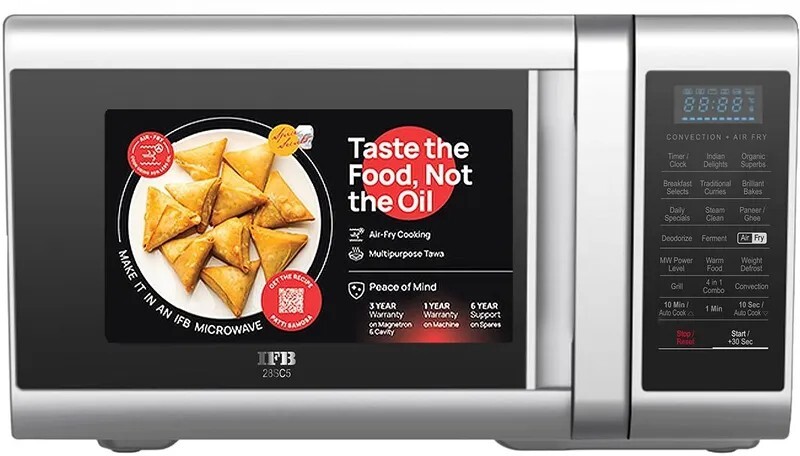 IFB 28 L Air Fry, Multi-Stage Cooking Convection Microwave Oven (28SC5, Silver)