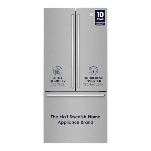 [Coupon + SBI DC ] Electrolux 491L Inverter 3 Door Side by Side Refrigerator – Arctic Silver Steel (EHE5224C-A)