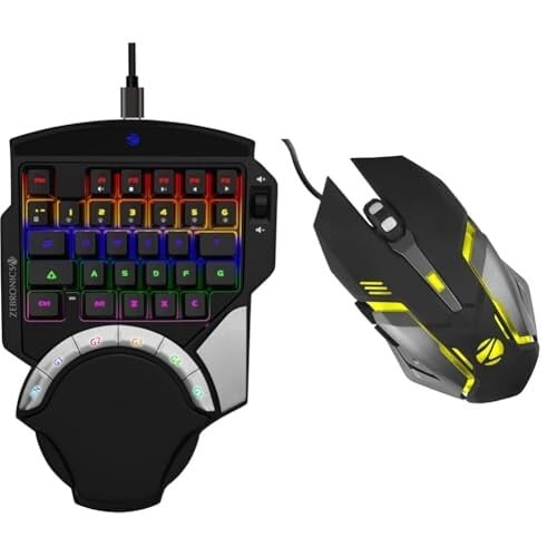 ZEBRONICS Zeb-Max Atom One-Handed RGB Gaming Mechanical USB Keyboard