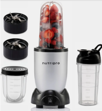 nutripro Blender 500 W Juicer Mixer Grinder (Nutri | 3 Jars | Silver)
